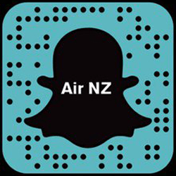 Air New Zealand snapchat